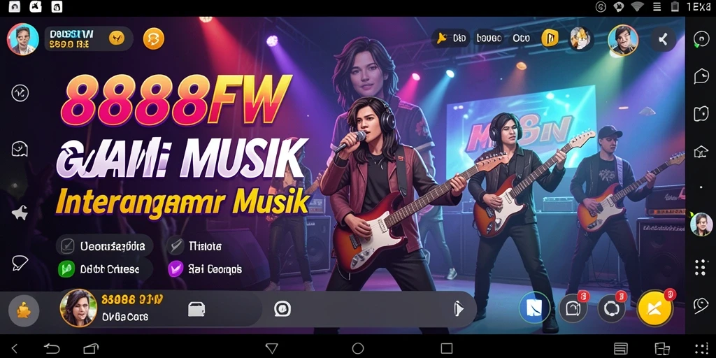 Screenshot dari gameplay 888FW menampilkan fitur karaoke yang mengasyikkan.
