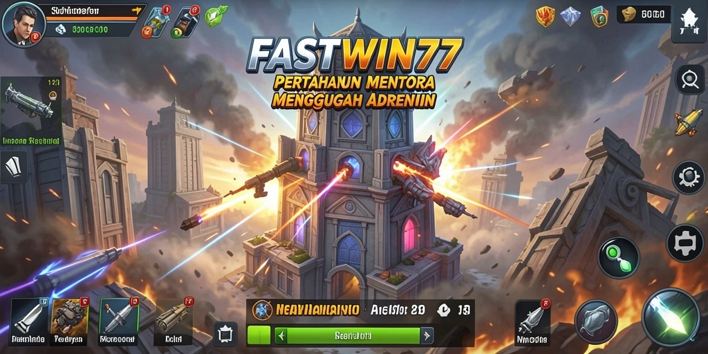 Tampilan gameplay menara yang menarik dan penuh strategi di FASTWIN77.