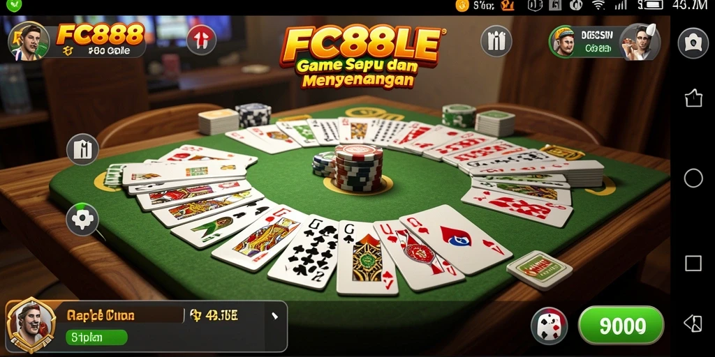 Tampilan gameplay Gaple di FC888 yang menarik dan interaktif.