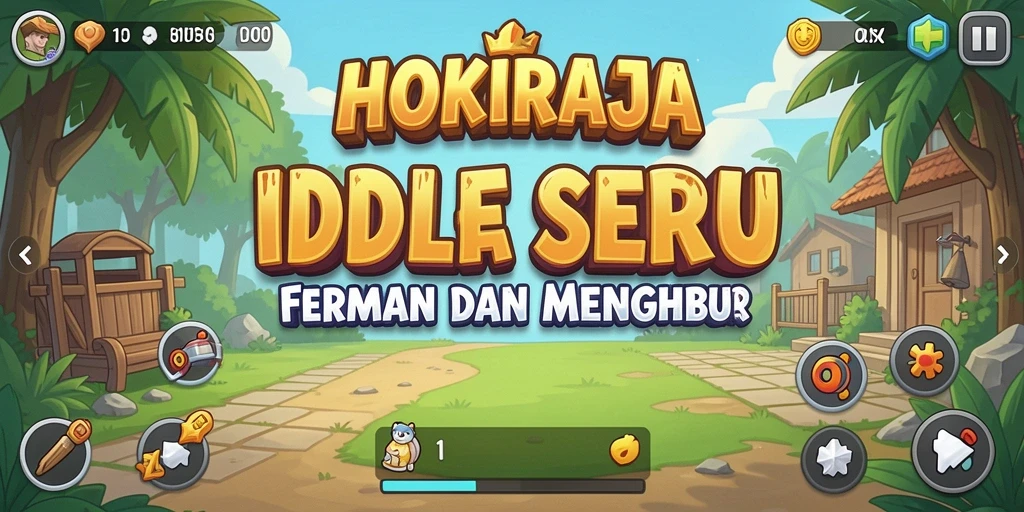 Tampilan gameplay HOKIRAJA dengan elemen Idle yang menarik.