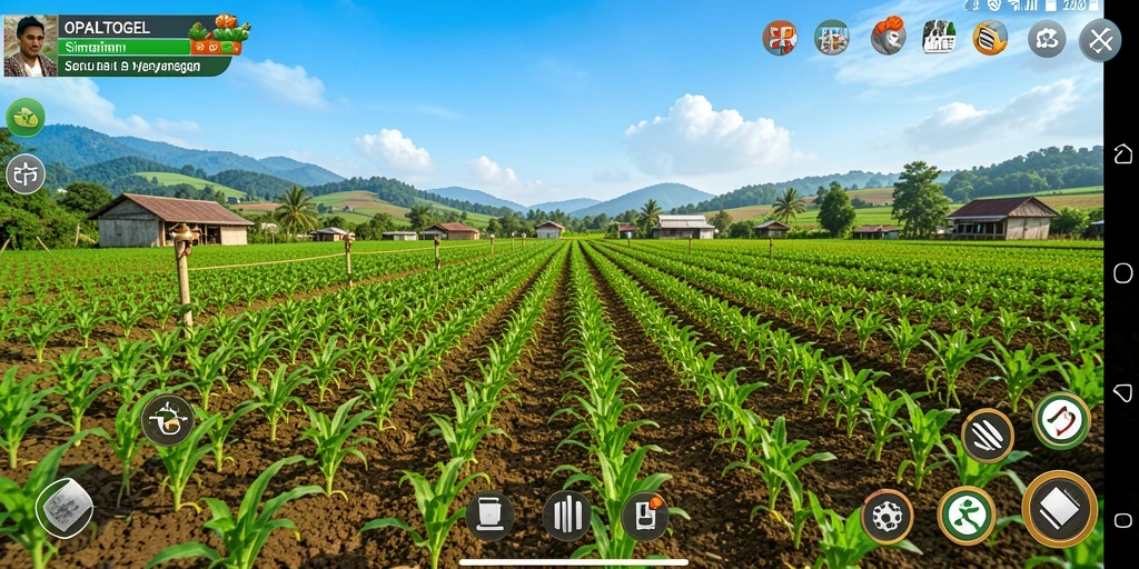 Tampilan gameplay <strong>OPALTOGEL</strong> yang menarik saat bertani di kebun virtual.