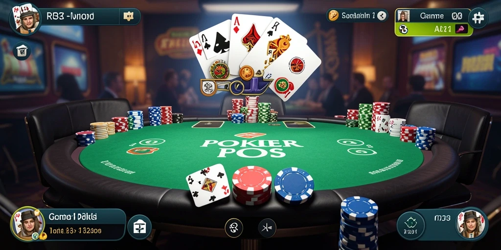 Tampilan gameplay RR33 yang menarik dan menegangkan di meja Poker.